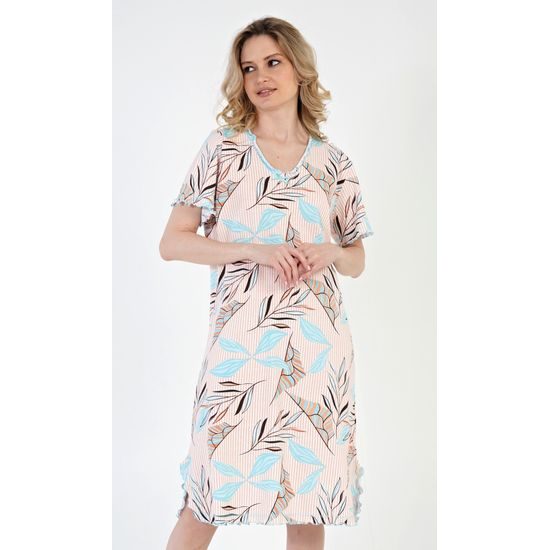 Dámská noční košile s krátkým rukávem Melissa - mentolová