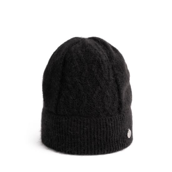 Angorská čepice - černá