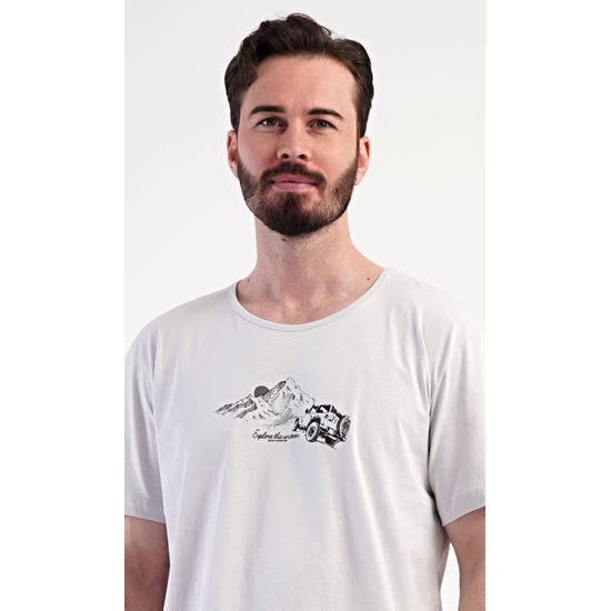 Pánské pyžamo šortky Explorer - světle šedá