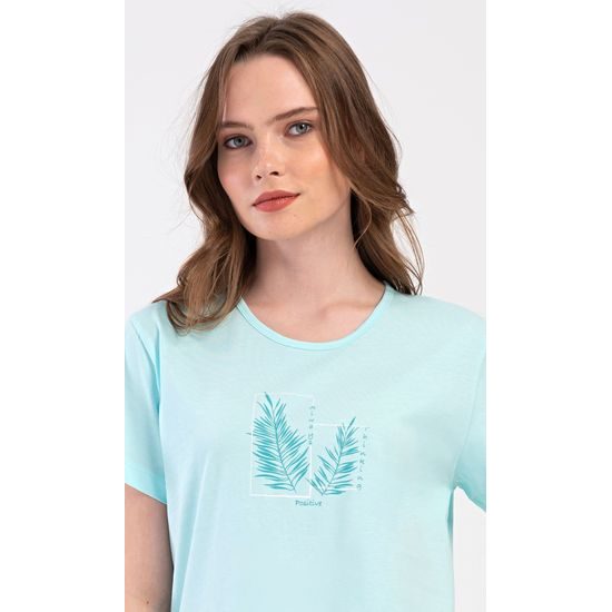 Dámské pyžamo kapri Simona - mentolová