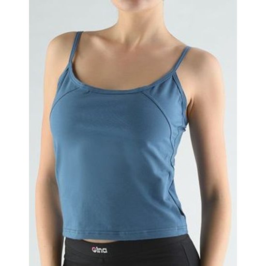 GINA dámské košilka, úzká ramínka, šité, jednobarevné 98036P - kouřová
