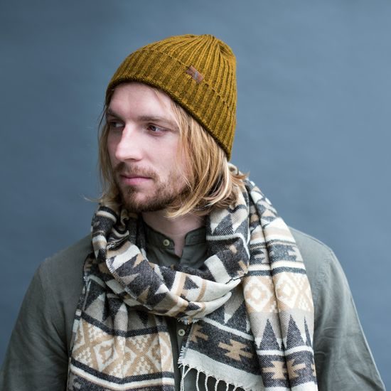 Šála Geometrický pořádek tmavošedý