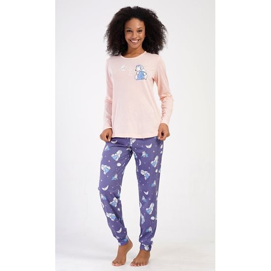 Dámské pyžamo dlouhé Good night - světle lososová