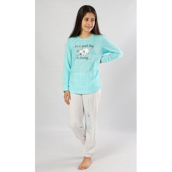 Dětské pyžamo dlouhé Sleeping day - azurová
