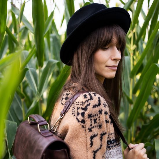 Dámský vlněný klobouk s úzkou krempou šedý