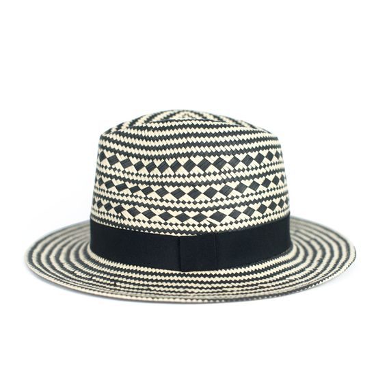 Dámský letní elegantní klobouk - černobílý
