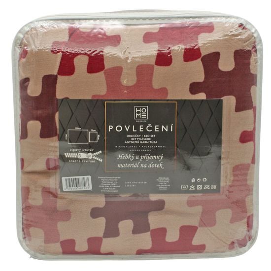 Povlečení 140*200 + 70*90, červené