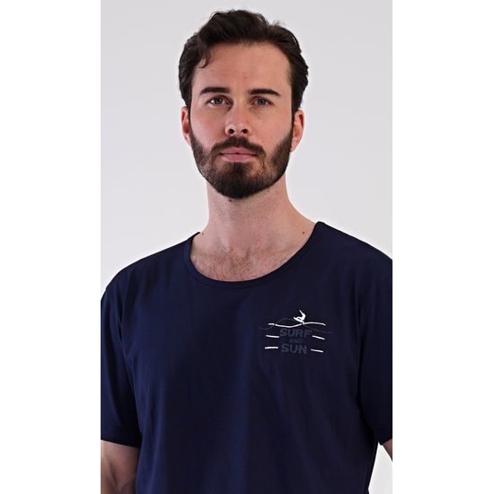 Pánské pyžamo šortky Surf - tmavě modrá