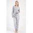 Dámské pyžamo dlouhé Peříčko - šedá