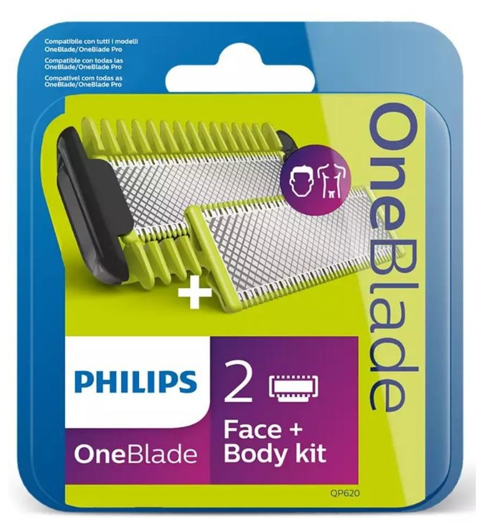 GSM-Market.cz - Philips QP620/50 OneBlade - náhradní břity tvář, tělo +  hřeben na tělo - Philips - Příslušenství - Holící strojky a epilátory, Péče  o tělo, Malé spotřebiče - Levné mobily