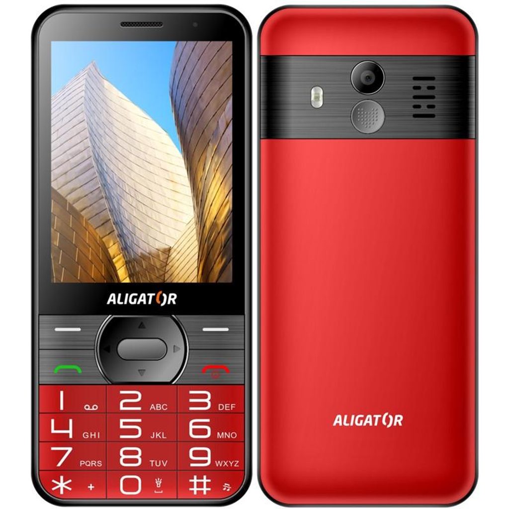 GSM-Market.cz - ALIGATOR A900 Senior červený + stolní nabíječka - ALIGATOR  - Seniorské - Tlačítkové telefony, Mobily, tablety - Levné mobily