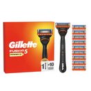 GILLETTE FUSION5 POWER HOLICÍ STROJEK PRO MUŽE, 10 NÁHRADNÍCH HLAVIC