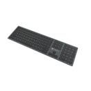 BEZDRÁTOVÁ KLÁVESNICE NATEC DOLPHIN, BT + 2.4GHZ, X-SCISSORS, TENKÁ, HLINÍK