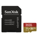 SANDISK EXTREME MICROSDHC 32GB 100MB/S + ADAPTÉR