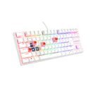 GENESIS TICHÁ HERNÍ KLÁVESNICE THOR 303/TKL/RGB/OUTEMU PEACH SILENT/DRÁTOVÁ USB/US LAYOUT/BÍLÁ