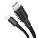 BASEUS  HIGH DENSITY PD USB-C - LIGHTNING 1,0 M 20W BLACK