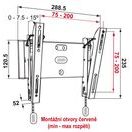 VOGEL´S SKLOPNÝ DRŽÁK NA STĚNU DO 200X200,20KG