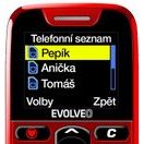 EVOLVEO EASYPHONE, MOBILNÍ TELEFON PRO SENIORY S NABÍJECÍM STOJÁNKEM, ČERVENÁ