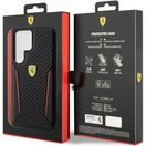 FERRARI POUZDRO SAMSUNG GALAXY S23 HC PU CARBON CONTRAST EDGES