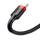BASEUS CAFULE (TYPE-C | 2 M) RED-BLACK 2A -DATOVÝ KABEL