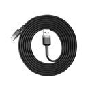 BASEUS CAFULE (TYPE-C | 2 M) GRAY BLACK 2A - DATOVÝ KABEL