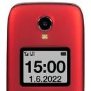 EVOLVEO EASYPHONE FS, VYKLÁPĚCÍ MOBILNÍ TELEFON 2.8" PRO SENIORY S NABÍJECÍM STOJÁNKEM (ČERVENÁ BARV