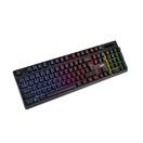 POLOMECHANICKÁ HERNÍ KLÁVESNICE C-TECH IRIS (GKB-08), CASUAL GAMING, CZ/SK, DUHOVÉ PODSVÍCENÍ, USB