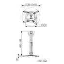 DRŽÁK TELESK. NA VĚTŠÍ PROJ. PPC 2540,40-55CM,STŘ.