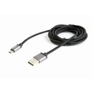 GEMBIRD OPLETANÝ MICROUSB - USB 2.0, M/M, 1,8 M, ČERNÝ