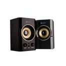 REPRO C-TECH SPK-11, 2.0, DŘEVĚNÉ, ČERNO-ZLATÉ, USB