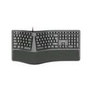 KLÁVESNICE C-TECH KB-113E USB, ERGO, ČERNÁ, CZ/SK