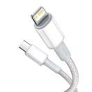 BASEUS  HIGH DENSITY PD USB-C - LIGHTNING 2,0 M 20W WHITE