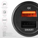 AXAGON PWC-QC5, QUICK A SMART NABÍJEČKA DO AUTA, 2X PORT QC3.0/AFC/FCP + 5V-2.6A, 31.5W