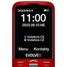 EVOLVEO EASYPHONE XO, MOBILNÍ TELEFON PRO SENIORY S NABÍJECÍM STOJÁNKEM (ČERVENÁ BARVA)