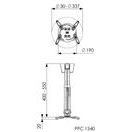 DRŽÁK TELESKOP. NA PROJ. PPC 1540, 40-55CM, STŘ.