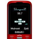 EVOLVEO EASYPHONE XO, MOBILNÍ TELEFON PRO SENIORY S NABÍJECÍM STOJÁNKEM (ČERVENÁ BARVA)