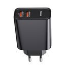 BASEUS  SPEED PPS USB + USB TYP C QC 3.0 (CCFS-C01) BLACK - SÍŤOVÁ NABÍJEČKA