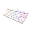 GENESIS TICHÁ HERNÍ KLÁVESNICE THOR 303/TKL/RGB/OUTEMU PEACH SILENT/DRÁTOVÁ USB/US LAYOUT/BÍLÁ