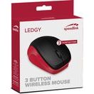 LEDGY MOUSE - WIRELESS, SILENT, BLACK-RED
