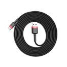 BASEUS CAFULE (TYPE-C | 2 M) RED-BLACK 2A -DATOVÝ KABEL