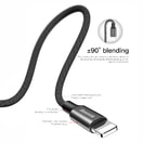 BASEUS DATOVÝ KABEL YIVEN (LIGHTNING / 8-PIN / 1,8 M) BLACK