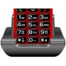 EVOLVEO EASYPHONE, MOBILNÍ TELEFON PRO SENIORY S NABÍJECÍM STOJÁNKEM, ČERVENÁ