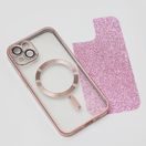 CU-BE GLITTER CHROME MAG POUZDRO IPHONE 13 6,1" PINK