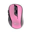 MYŠ C-TECH WLM-02P, ČERNO-RŮŽOVÁ, BEZDRÁTOVÁ, 1600DPI, 6 TLAČÍTEK, USB NANO RECEIVER