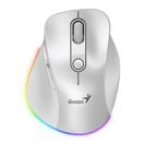 GENIUS ERGO 9000S PRO/ERGONOMICKÁ/OPTICKÁ/PRO PRAVÁKY/2 400 DPI/BEZDRÁTOVÁ USB + BLUETOOTH/BÍLÁ