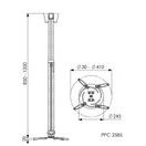 DRŽÁK TELESK. NA VĚTŠÍ PROJ. PPC 2585,85-135CM,STŘ