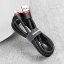 BASEUS CAFULE (TYPE-C | 2 M) RED-BLACK 2A -DATOVÝ KABEL