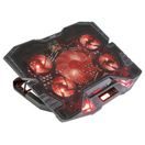 EVOLVEO ANIA 5R, CHLADICÍ PODSTAVEC PRO NOTEBOOK, ČERVENÉ PODSVÍCENÍ