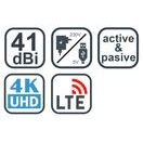 EVOLVEO XANY 2C LTE, 41DBI AKTIVNÍ POKOJOVÁ ANTÉNA DVB-T/T2, LTE FILTR