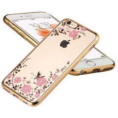 TPU pouzdro Flower Huawei P30 Lite Gold